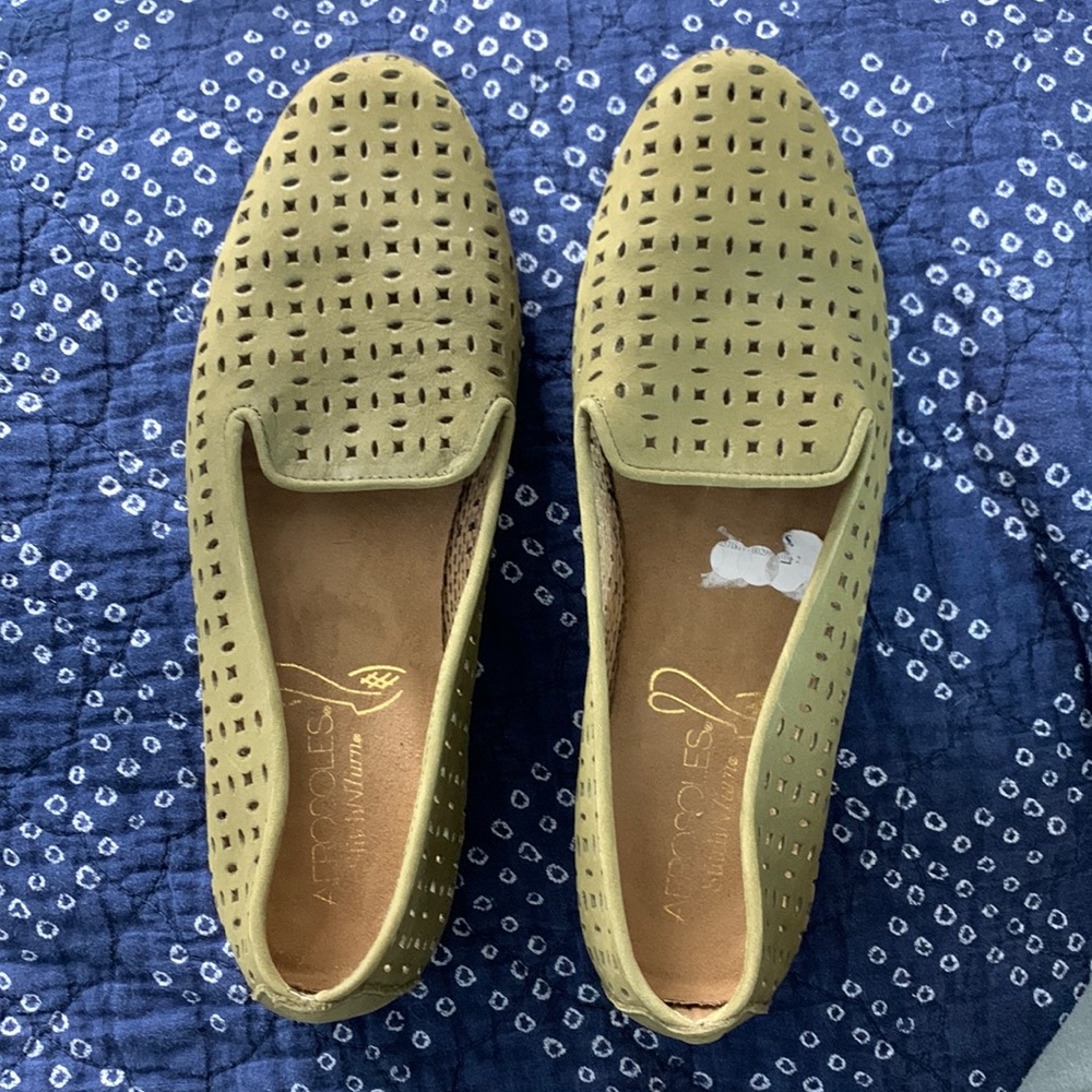 Olive green flats
